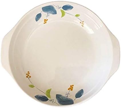 Lucky Star Melamine Round Soup Deep Plate Dish with 2 Side-Handle, 8-3/4” X 7-7/8” X 1-3/4” H or 9-7/8" X 8-7/8” X 2” H, IM Series (12, 9-7/8" X 8-7/8” X 2” H (Capacity: 38 oz))