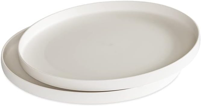 Nordic Ware 10-Inch Meal Plate, Set of 2, White, Microwave Safe Polypropylene