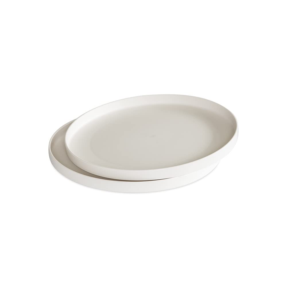 Nordic Ware 10-Inch Meal Plate, Set of 2, White, Microwave Safe Polypropylene