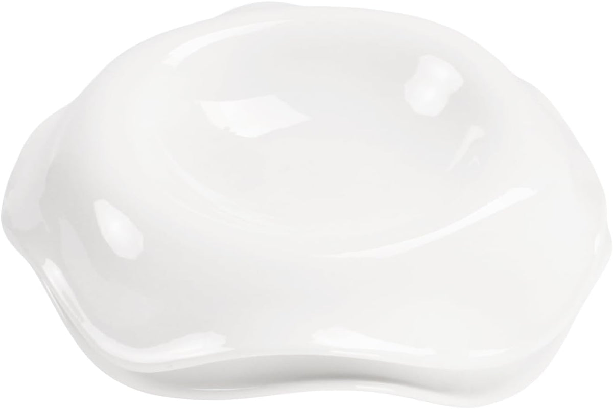 Soup Bowls, Pasta Bowls Rimmed Plates, White Salad Bowls Set of 2, Porcelain Wide Rim Bowls, 6 Oz, Microwave & Dishwasher Safe, Best for foodies and restaurants 8.3 Inch flanging