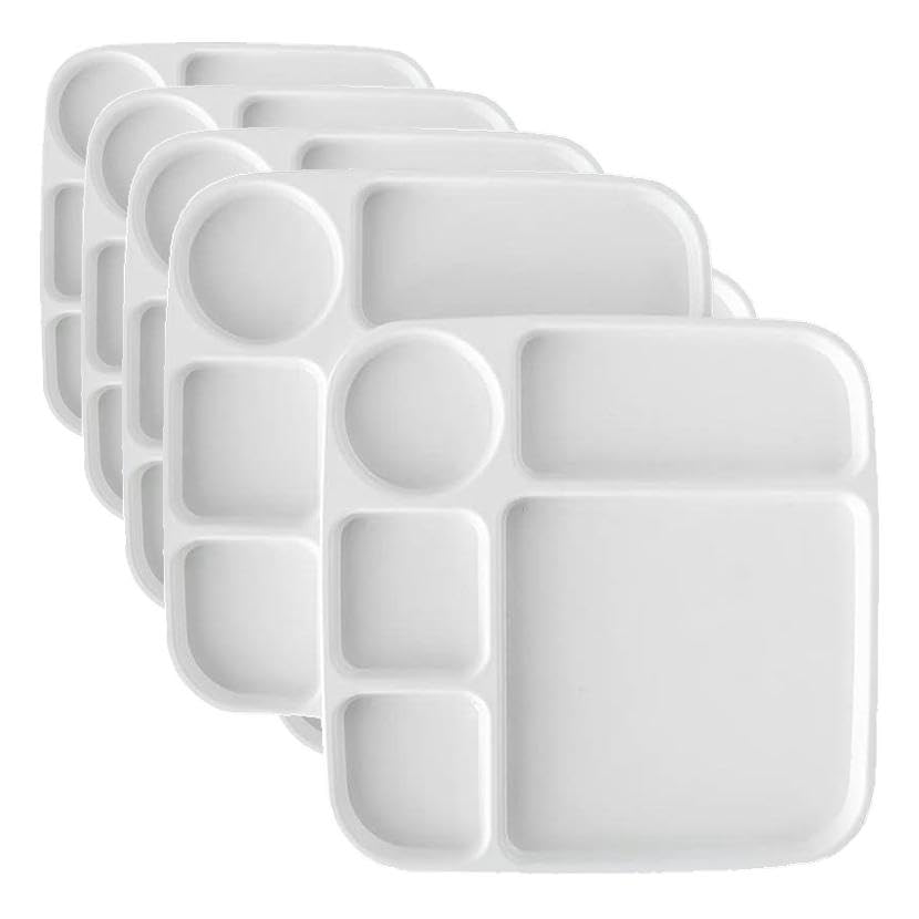 Nordic Ware 10-Inch Meal Plate, Set of 2, White, Microwave Safe Polypropylene
