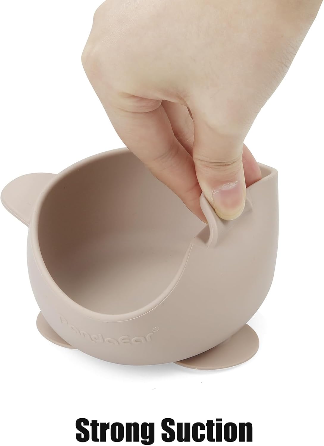 PandaEar 3 Pack Silicone Suction Baby Bowls & 3 Baby Feeding Spoons
