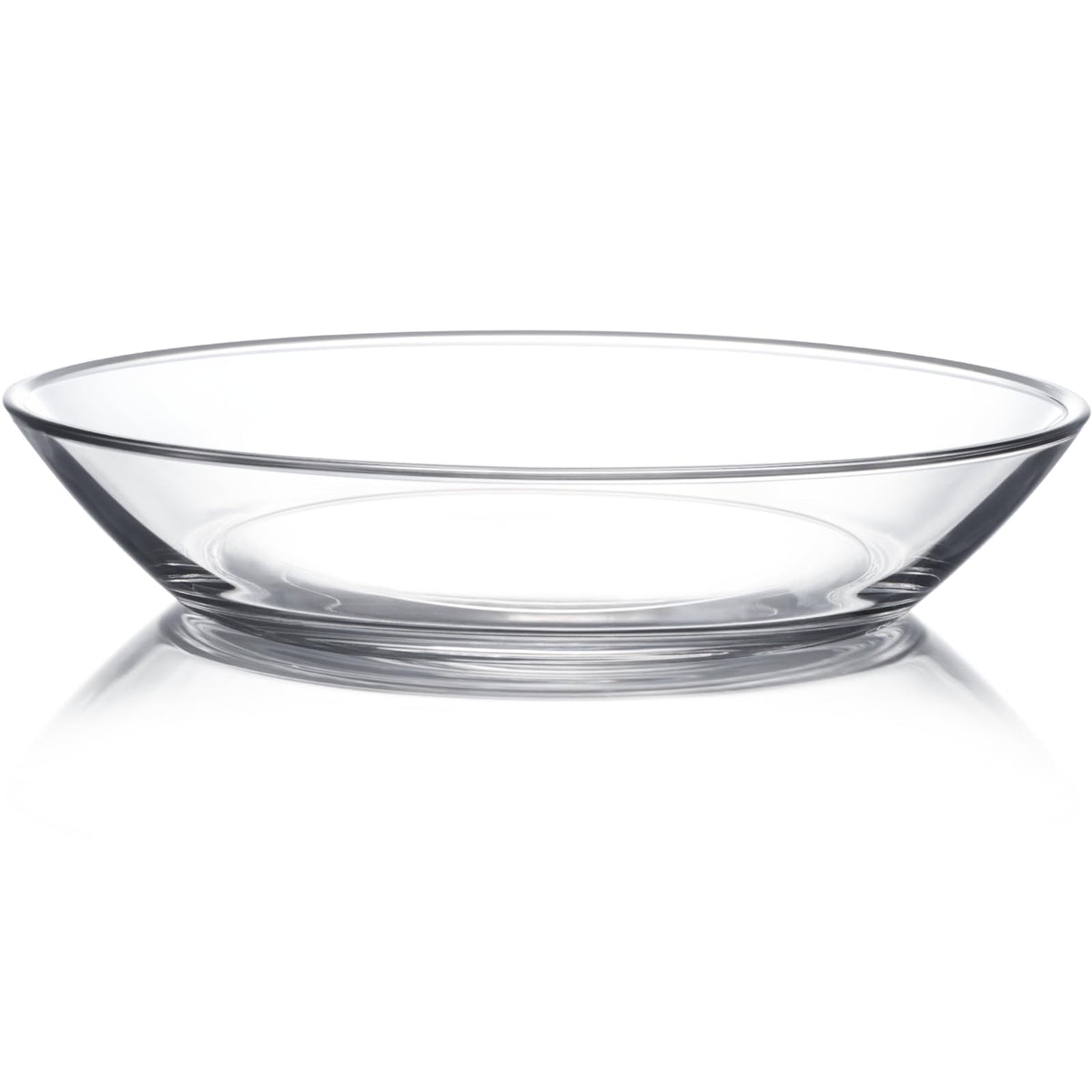 NUTRIUPS Small Glass Pasta Bowl 2 Pack, 20oz Glass Plate Bowls for Soup, Salad and Dessert, Microwave,Oven and Dishwasher Safe, 7 Inch (POUGINE Set)