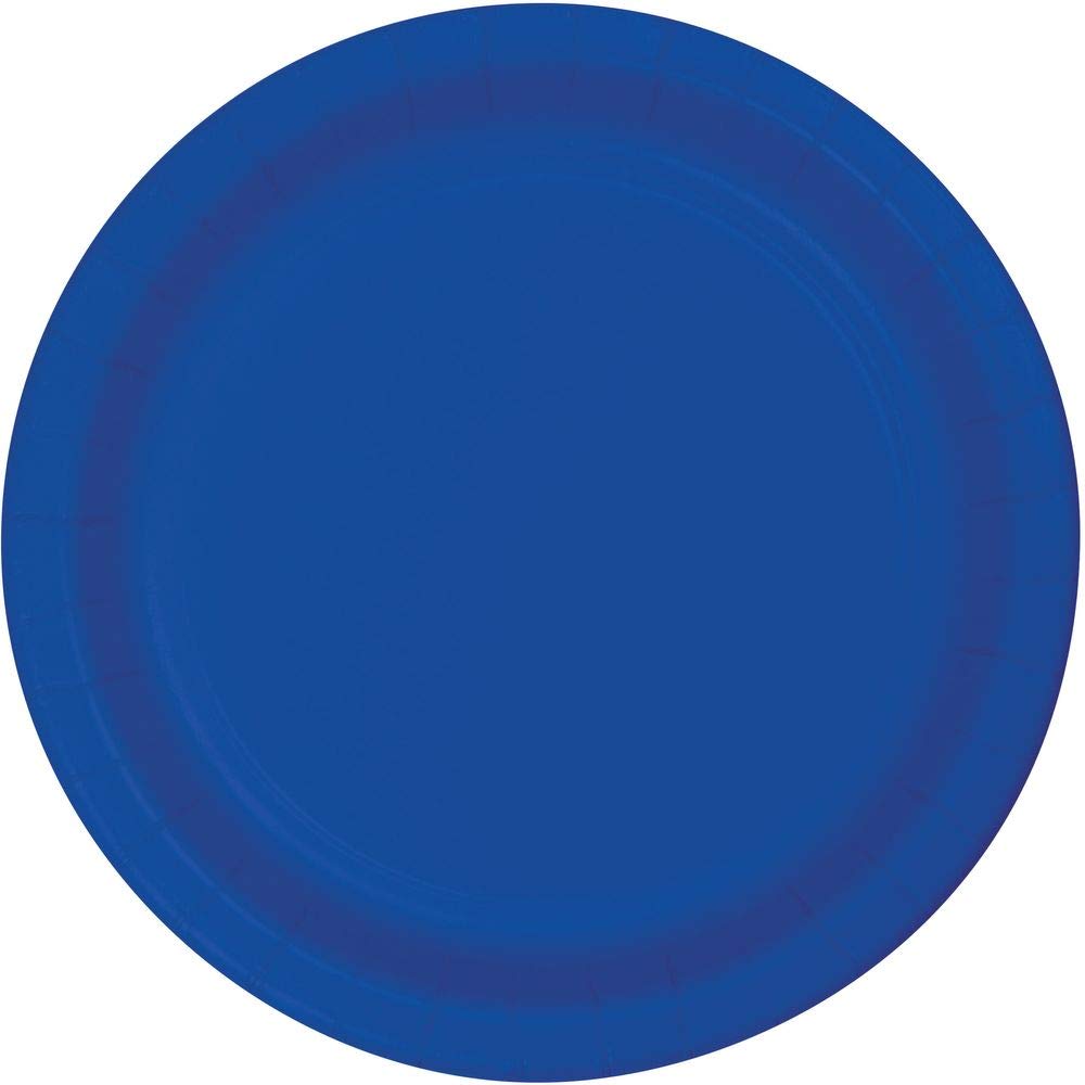 Creative Converting Bermuda Blue Plain Banquet Paper Plates-24pc / 10", (10.25")(24 Pack)