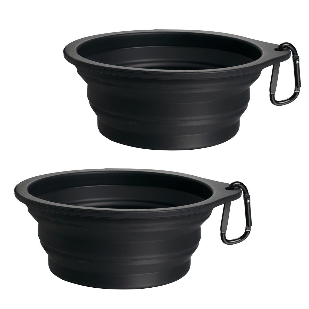 PetBonus 2-Pack Collapsible Dog Bowls, Portable Travel Dog Water Food Bowls