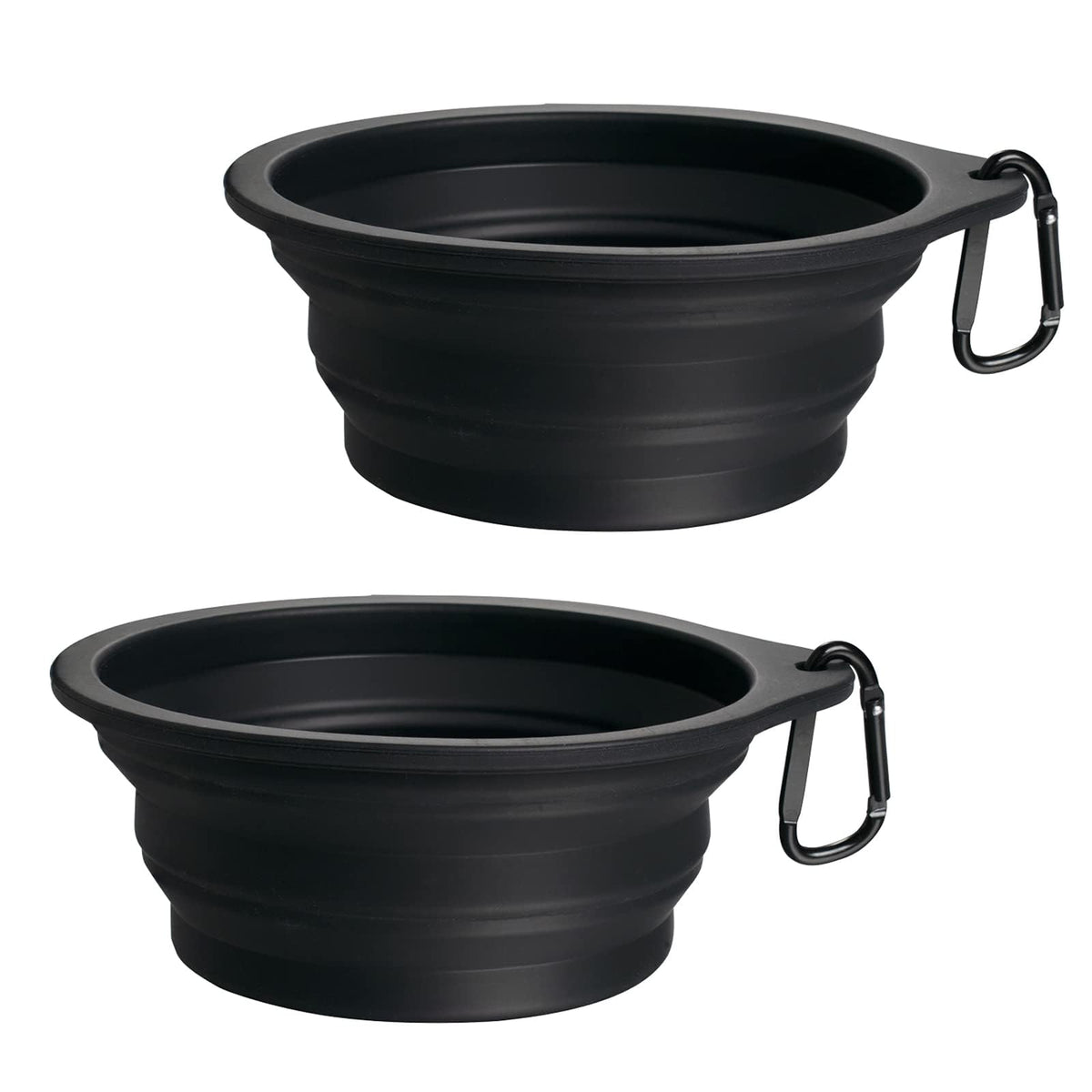 PetBonus 2-Pack Collapsible Dog Bowls, Portable Travel Dog Water Food Bowls