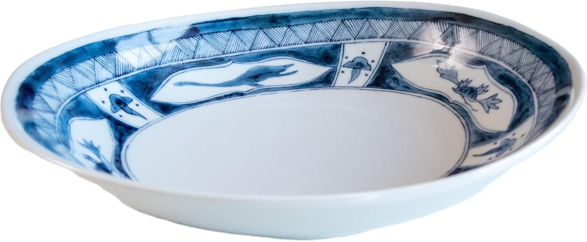 Awasaka EK88-A01 Edokko Dinosaur, Good Edge Dragon Plate, Made in Japan, Diameter 9.1 x 1.8 inches (230 x 45 mm)