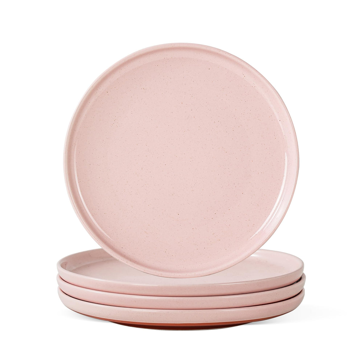 Ceramic Dinner Plates, 10.25 Inch, Set for 4, Elegant Green