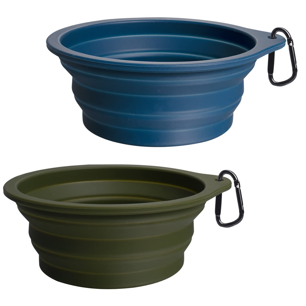 PetBonus 2-Pack Collapsible Dog Bowls, Portable Travel Dog Water Food Bowls