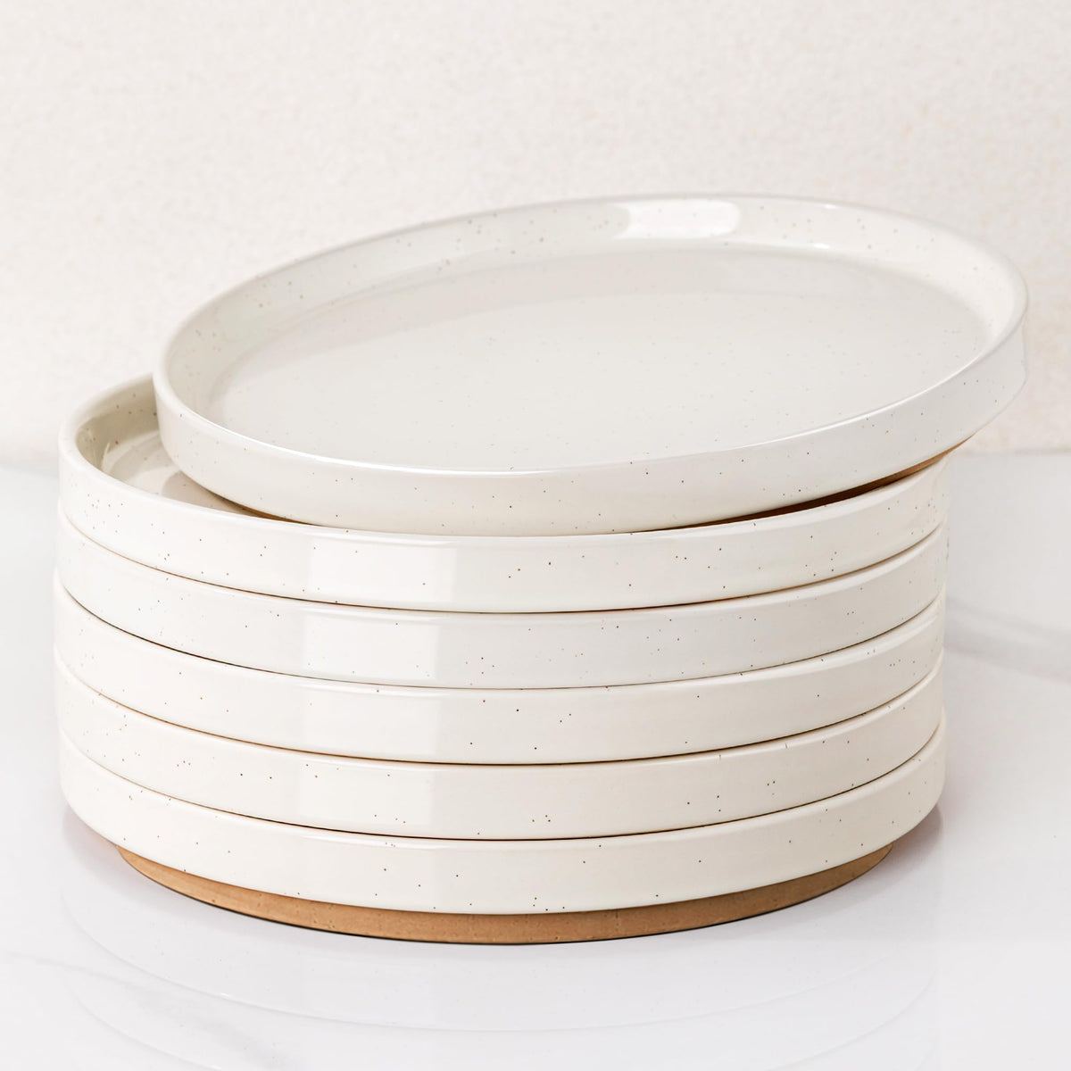 AmorArc Ceramic Dinner Plates Set of 6,10.0 Inch Matte Stoneware Plates Set