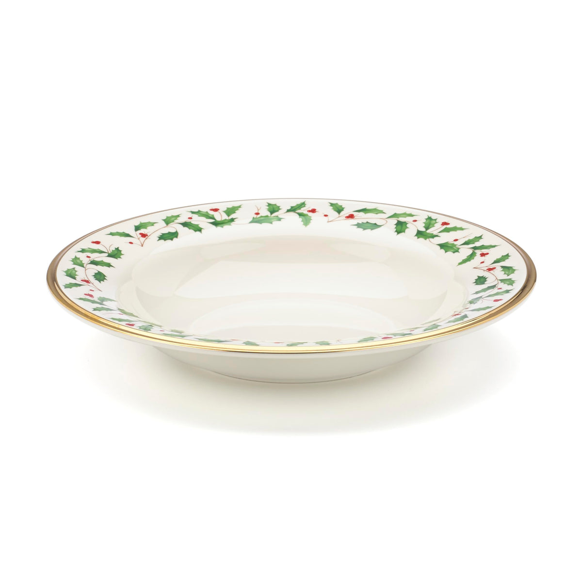 Lenox 883431 Holiday Place Setting Bowl, Red & Green, Christmas Dinnerware