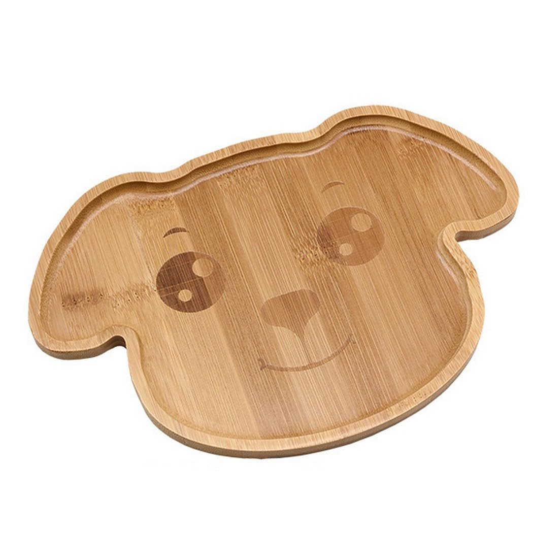 JB Home Collection 4572, Bamboo Cat Shape Food Plate for Snacks Appetizer Fruit Vegetable | Food Platter | Picnic Kitchen Party | Eco-Friendly Plates, 7"x6.5", Cat Face, 1 Pack