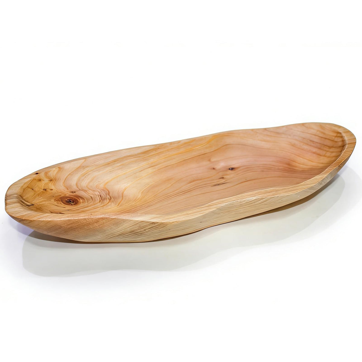 Shallow Wood Fruit Bowl Root Wood Dish Wood Fruit Platter Hand Carved Decor