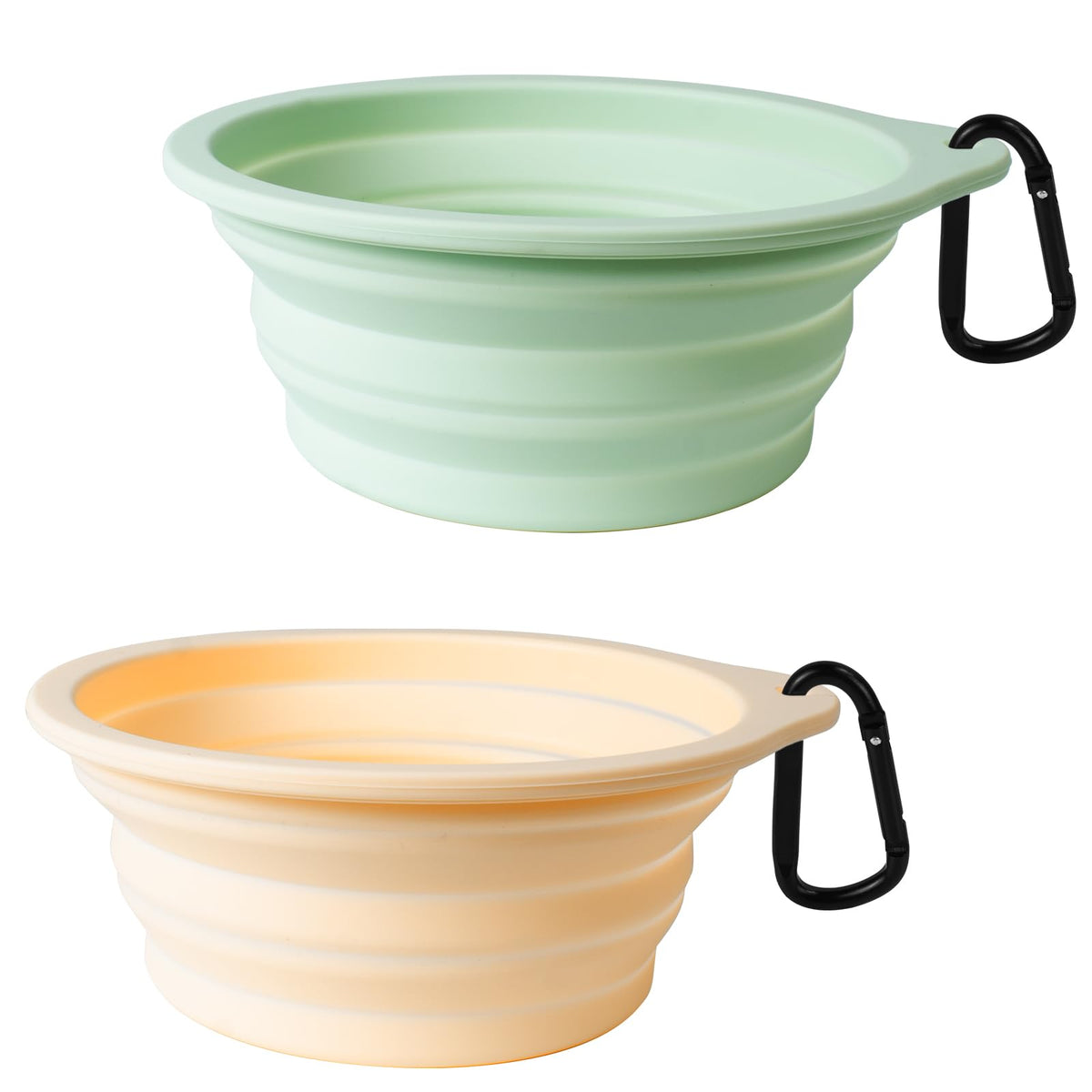 PetBonus 2-Pack Collapsible Dog Bowls, Portable Travel Dog Water Food Bowls