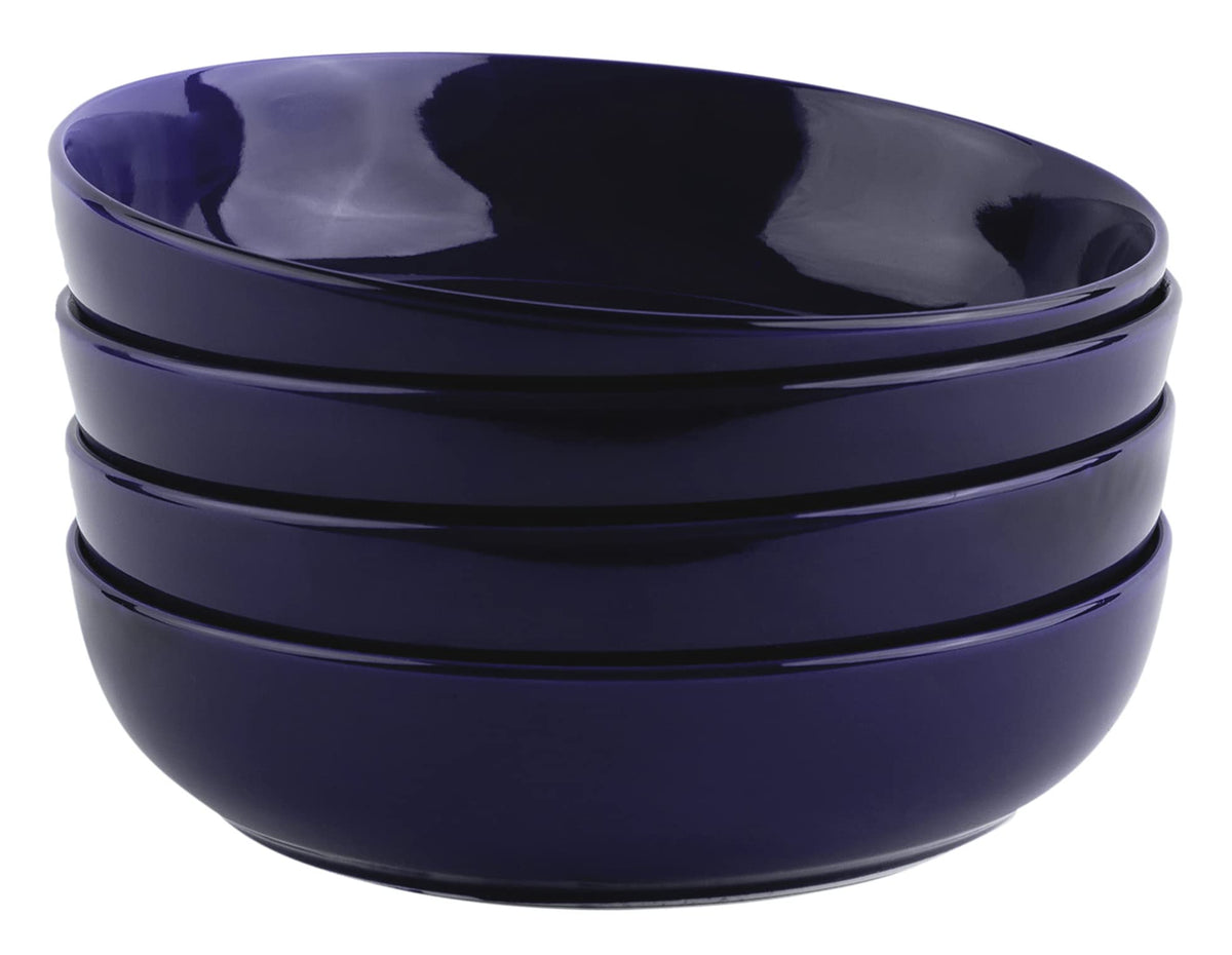 KooK Pasta Bowls, For Soups & Salads, Set of 4, 40 oz, White