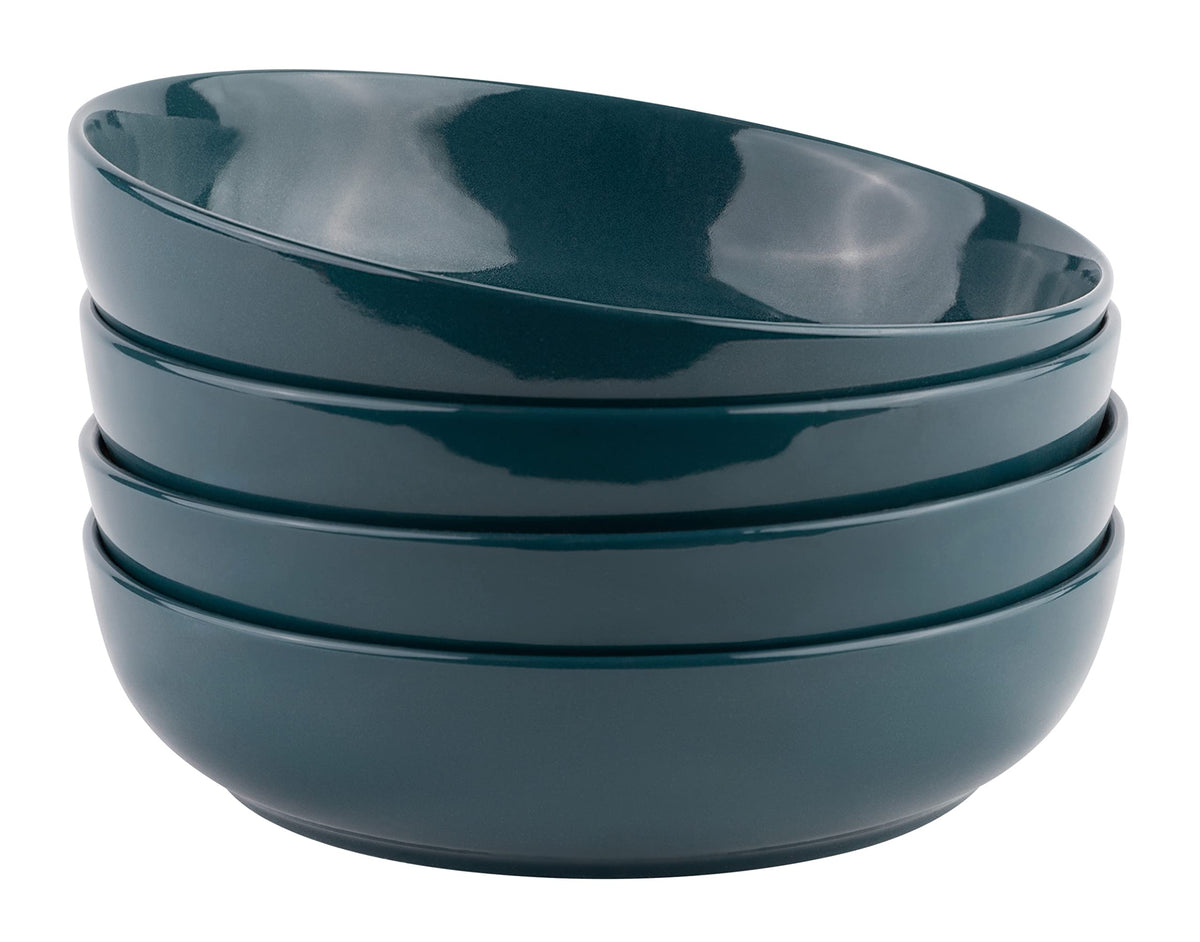 KooK Pasta Bowls, For Soups & Salads, Set of 4, 40 oz, White
