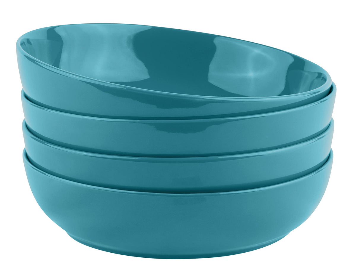 KooK Pasta Bowls, For Soups & Salads, Set of 4, 40 oz, White