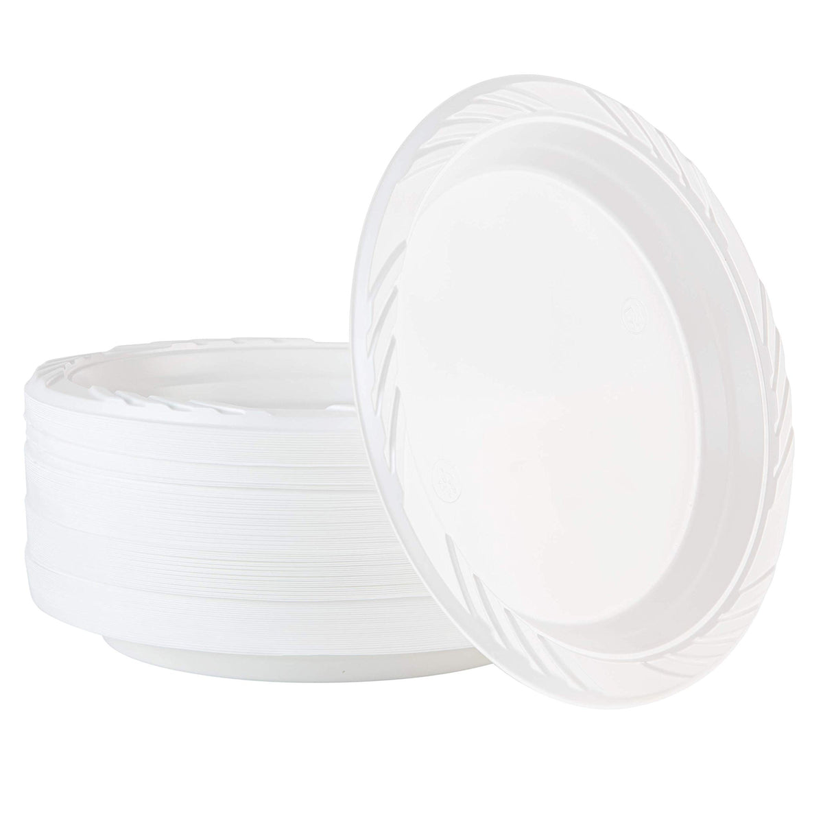 100 Count Disposable 12 ounce White Plastic Soup Bowls