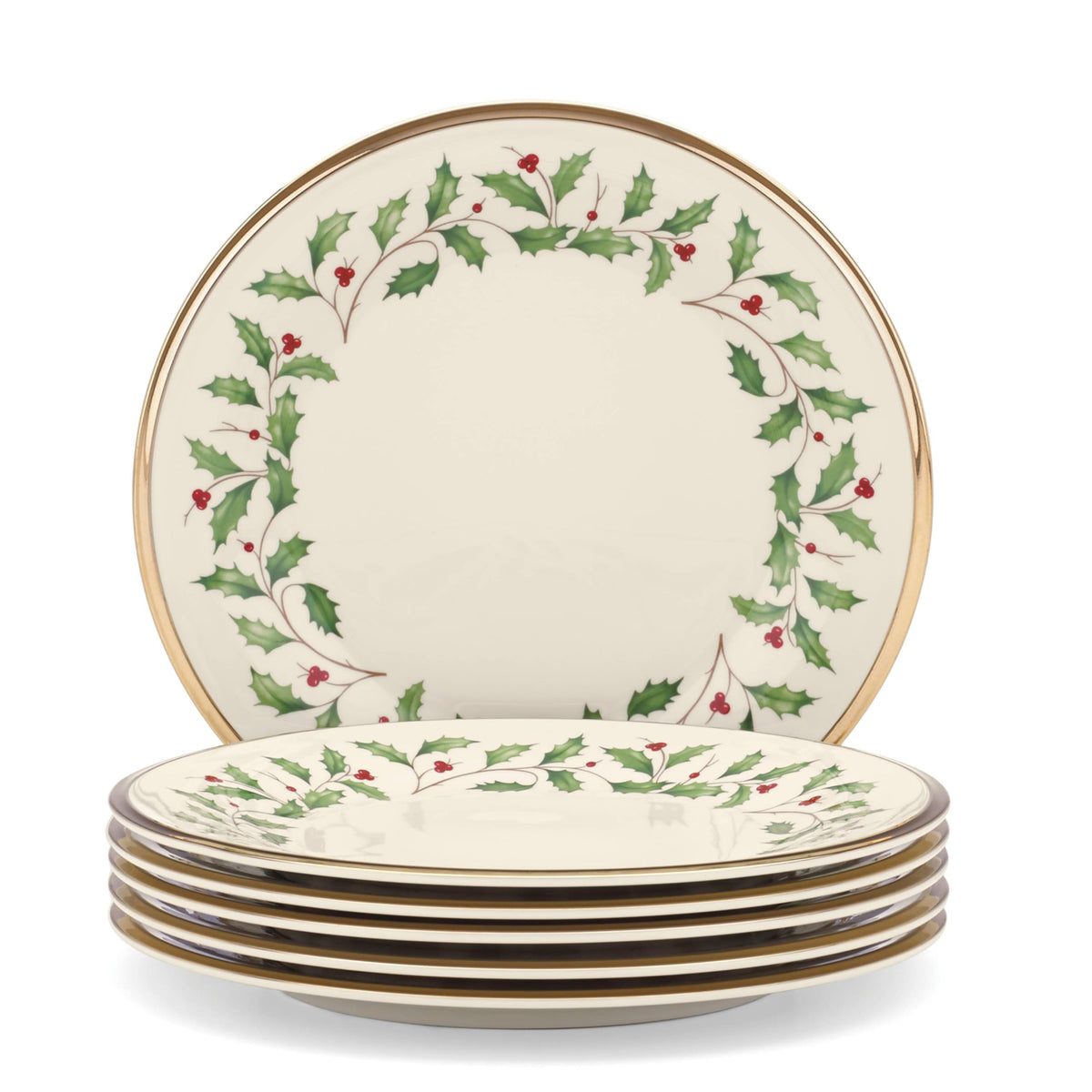 Lenox 883431 Holiday Place Setting Bowl, Red & Green, Christmas Dinnerware