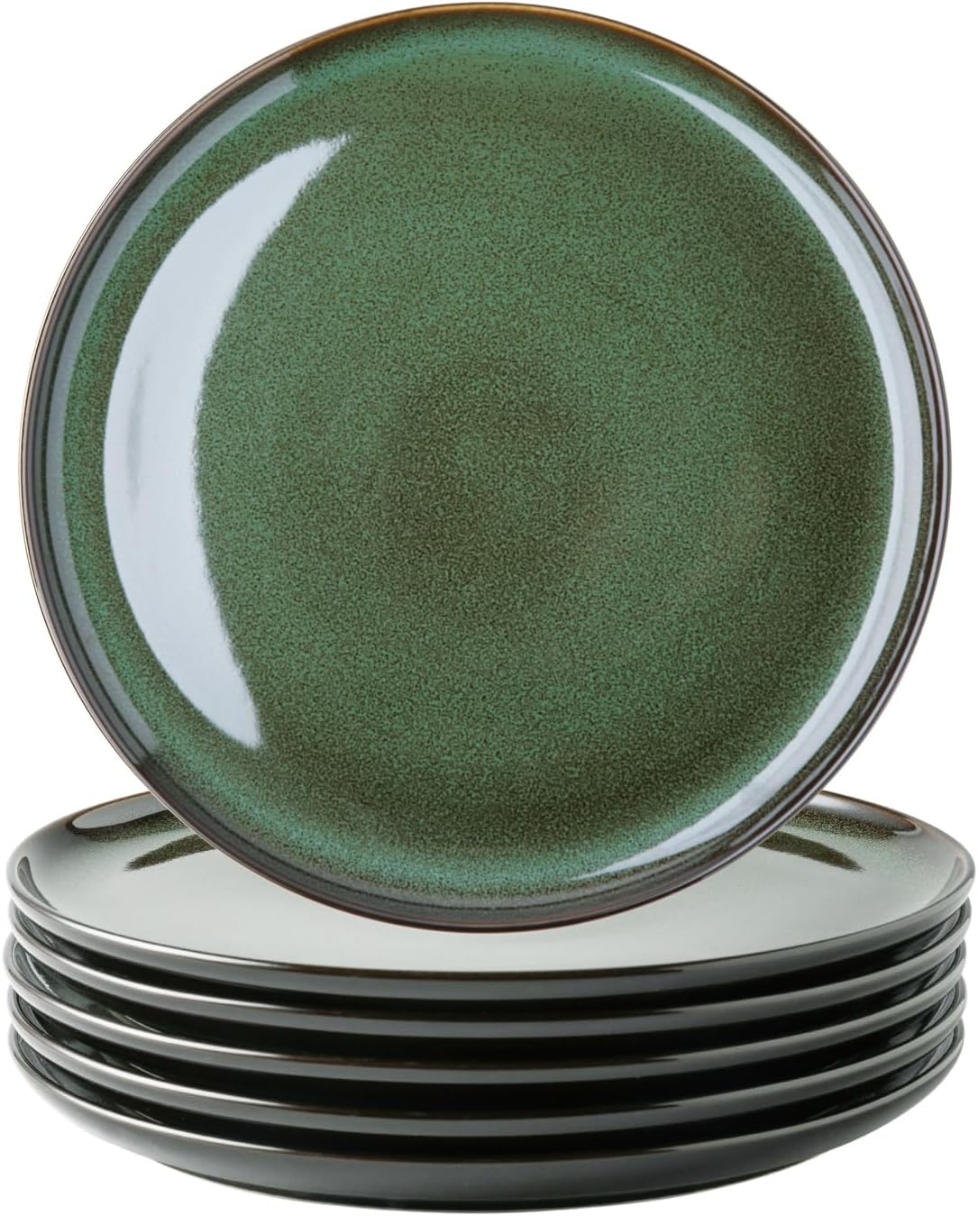 LERATIO Ceramic Dinner Plates Set of 6,10.5 Inch Reactive Glaze Plate Sets