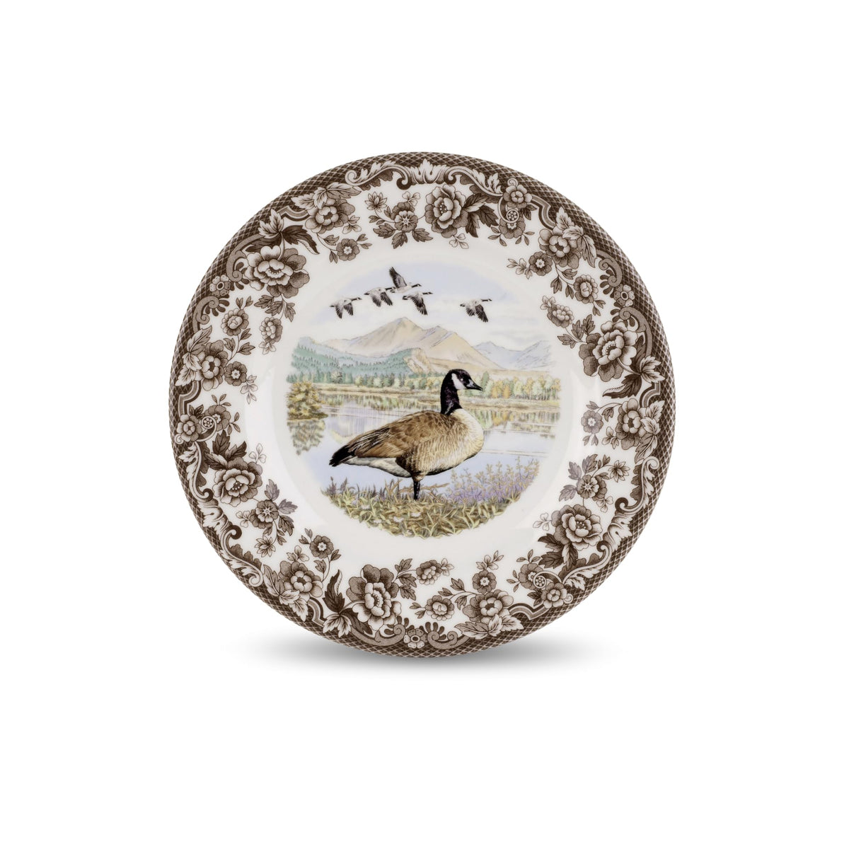 Spode Woodland Hunting Dogs Flat Coated Pointer Salad Plate