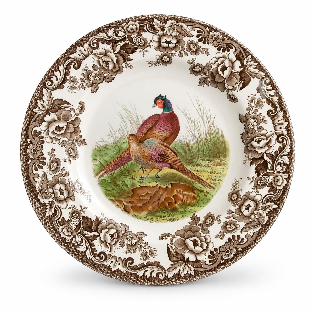 Spode Woodland Hunting Dogs Flat Coated Pointer Salad Plate