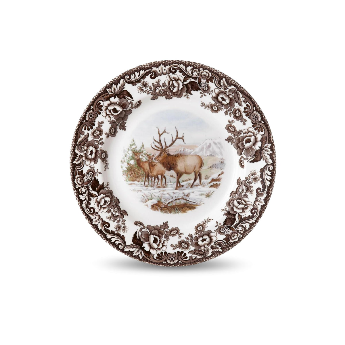 Spode Woodland Hunting Dogs Flat Coated Pointer Salad Plate
