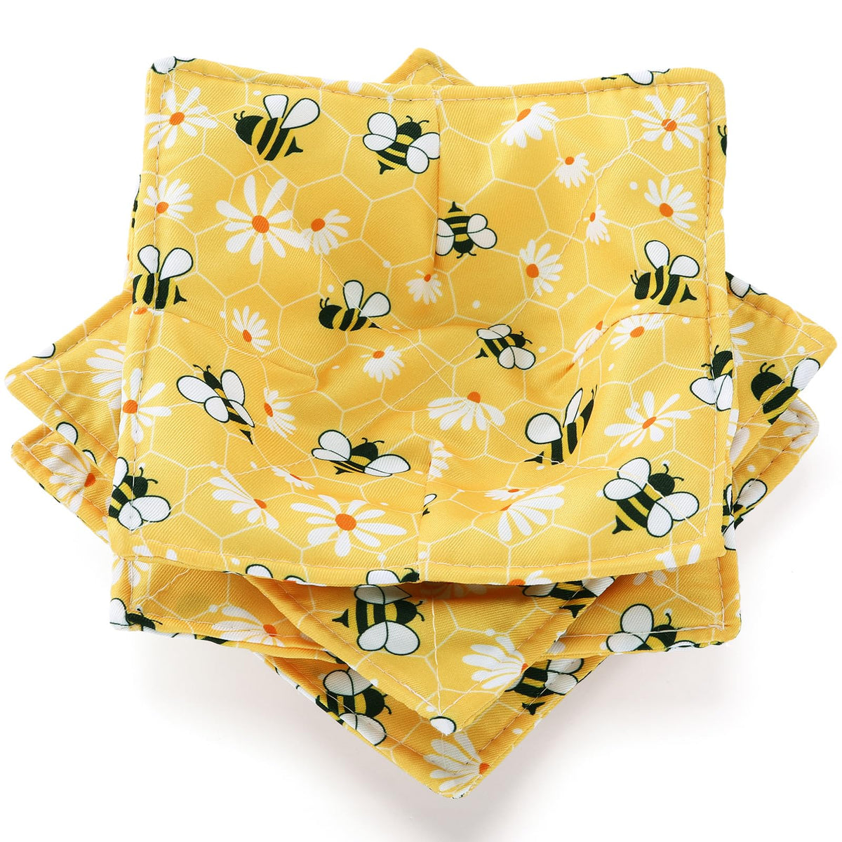 Cunhill 4 Pcs Cotton Microwave Bowl Cozy,Blue,Dog Style