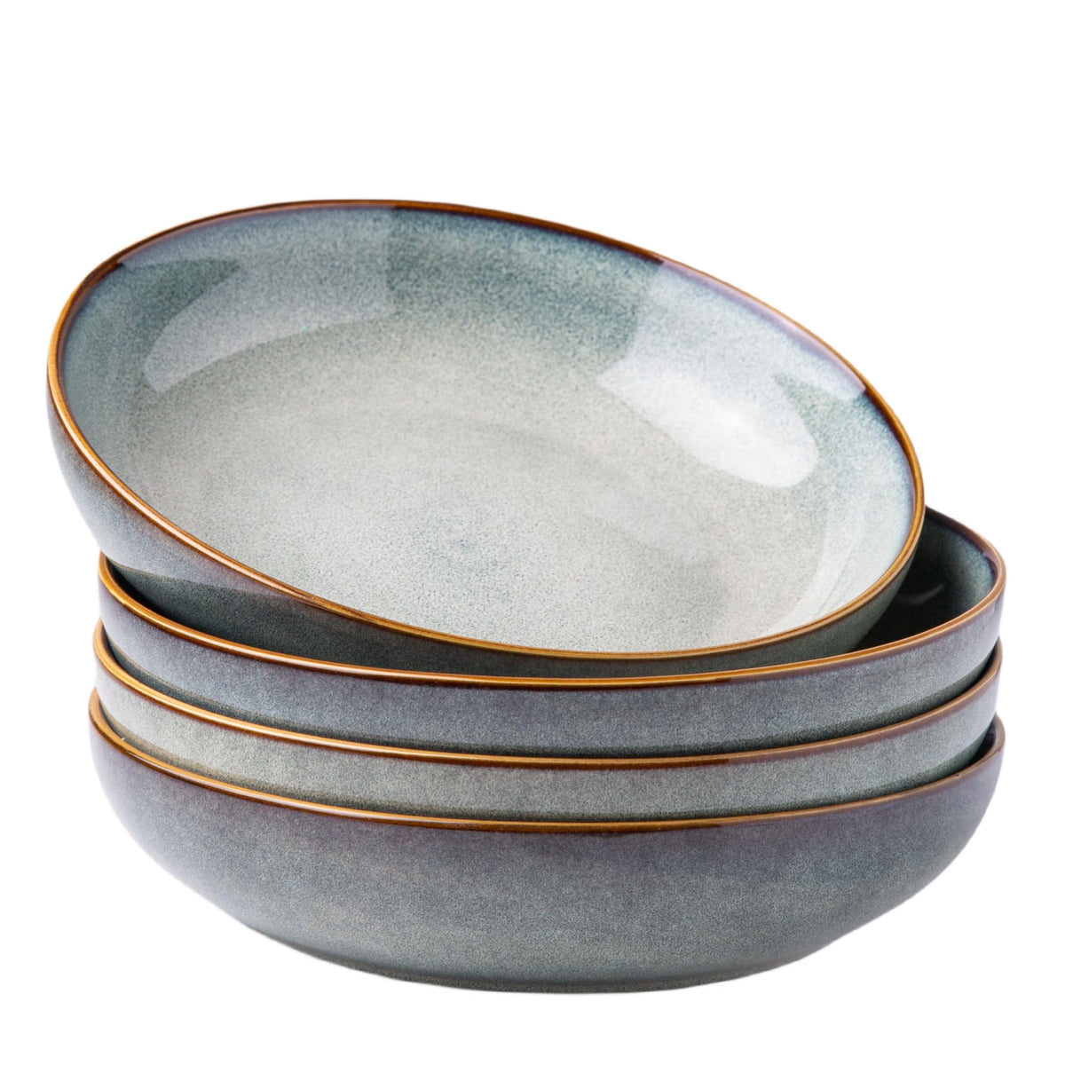 AmorArc 8.5’’ Ceramic Pasta Bowls Set of 4, 36oz Large Stoneware Bowls Set
