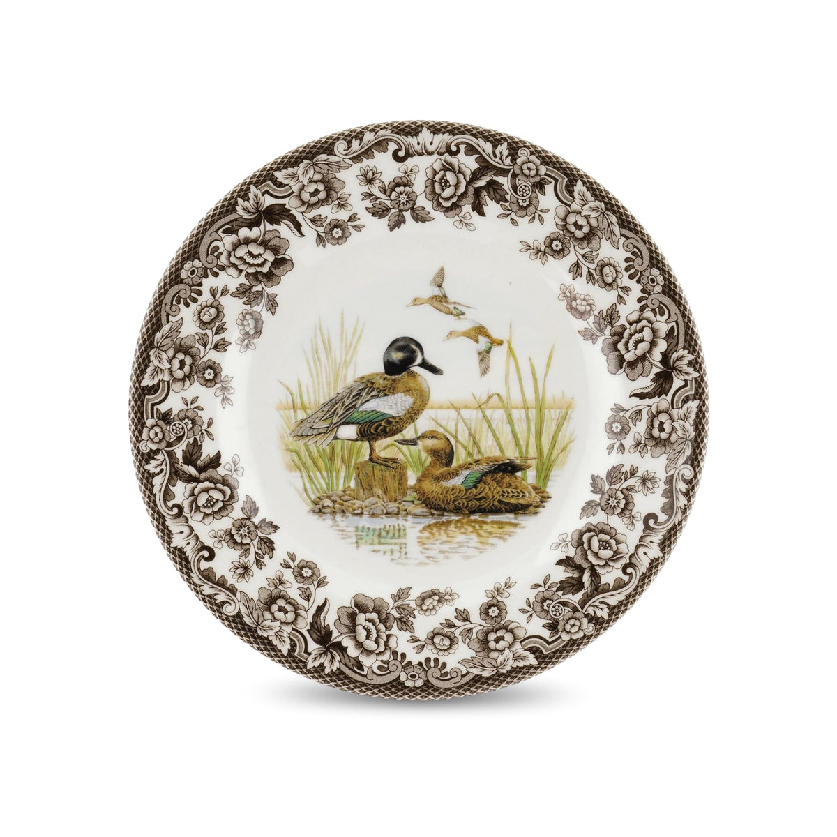 Spode Woodland Hunting Dogs Flat Coated Pointer Salad Plate