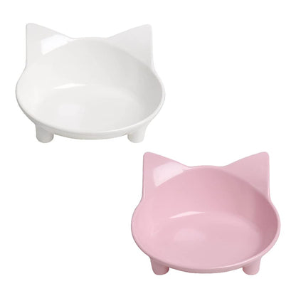 Cat Food Bowls Shallow Wide Non-Slip Whisker Friendly Dish for Indoor Cats