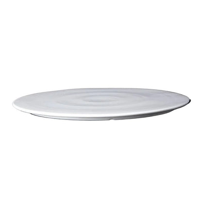 Dining Plates White Ceramic Steak Plate Sushi Cake Dessert Flat Plate Characteristic Hotel Restaurant Dinner Plate Round Western Food Plate Ceramic Dinner Plates，12 Inches