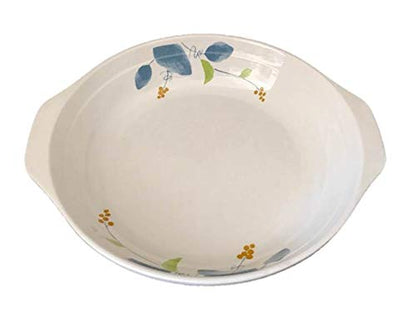 Lucky Star Melamine Round Soup Deep Plate Dish with 2 Side-Handle, 8-3/4” X 7-7/8” X 1-3/4” H or 9-7/8" X 8-7/8” X 2” H, IM Series (12, 9-7/8" X 8-7/8” X 2” H (Capacity: 38 oz))