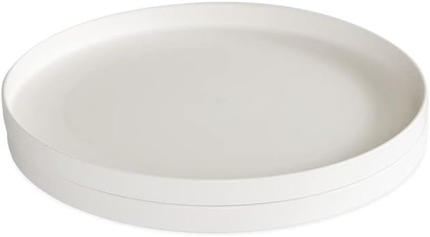 Nordic Ware 10-Inch Meal Plate, Set of 2, White, Microwave Safe Polypropylene