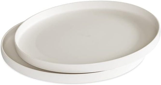 Nordic Ware 10-Inch Meal Plate, Set of 2, White, Microwave Safe Polypropylene