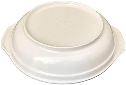 Lucky Star Melamine Round Soup Deep Plate Dish with 2 Side-Handle, 8-3/4” X 7-7/8” X 1-3/4” H or 9-7/8" X 8-7/8” X 2” H, IM Series (12, 9-7/8" X 8-7/8” X 2” H (Capacity: 38 oz))