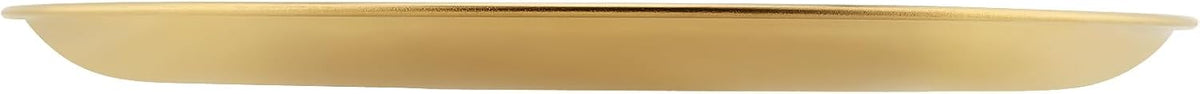 MUKCHAP 6PCS 12 Inch Gold Stainless Steel Plates, Flat Metal Dishes, Camping Serving Dinner Plates for Snack, BBQ
