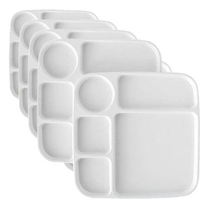 Nordic Ware 10-Inch Meal Plate, Set of 2, White, Microwave Safe Polypropylene