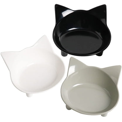 Cat Food Bowls Shallow Wide Non-Slip Whisker Friendly Dish for Indoor Cats