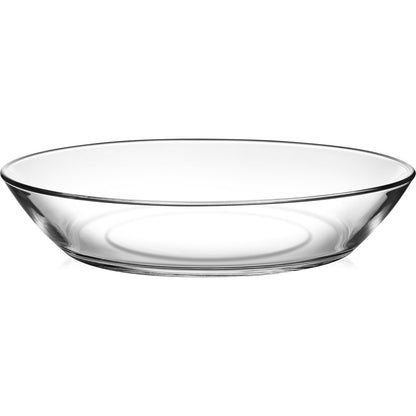 NUTRIUPS Small Glass Pasta Bowl 2 Pack, 20oz Glass Plate Bowls for Soup, Salad and Dessert, Microwave,Oven and Dishwasher Safe, 7 Inch (POUGINE Set)