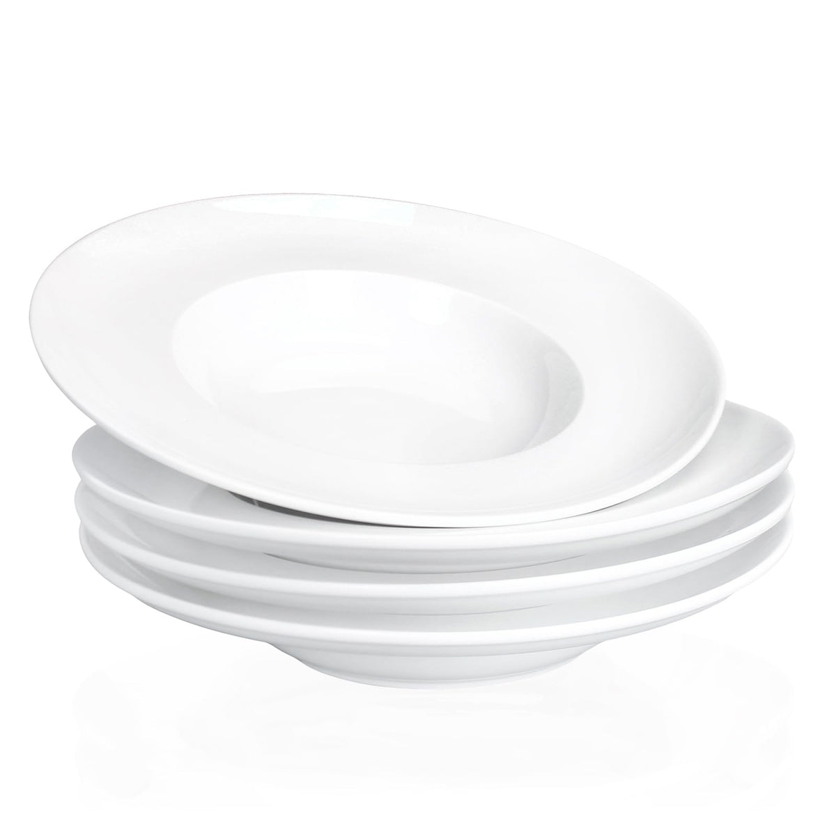 Pasta Plates with Rim 14 oz, Soup Bowl Pasta Bowl Set of 2, Shallow Bowl Plate, Ceramic Wide Rimmed Soup Bowl, Best choice for high-end restaurants, hotels, and foodies,11 Inch Blue