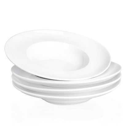 Pasta Plates with Rim 14 oz, Soup Bowl Pasta Bowl Set of 2, Shallow Bowl Plate, Ceramic Wide Rimmed Soup Bowl, Best choice for high-end restaurants, hotels, and foodies,11 Inch Blue