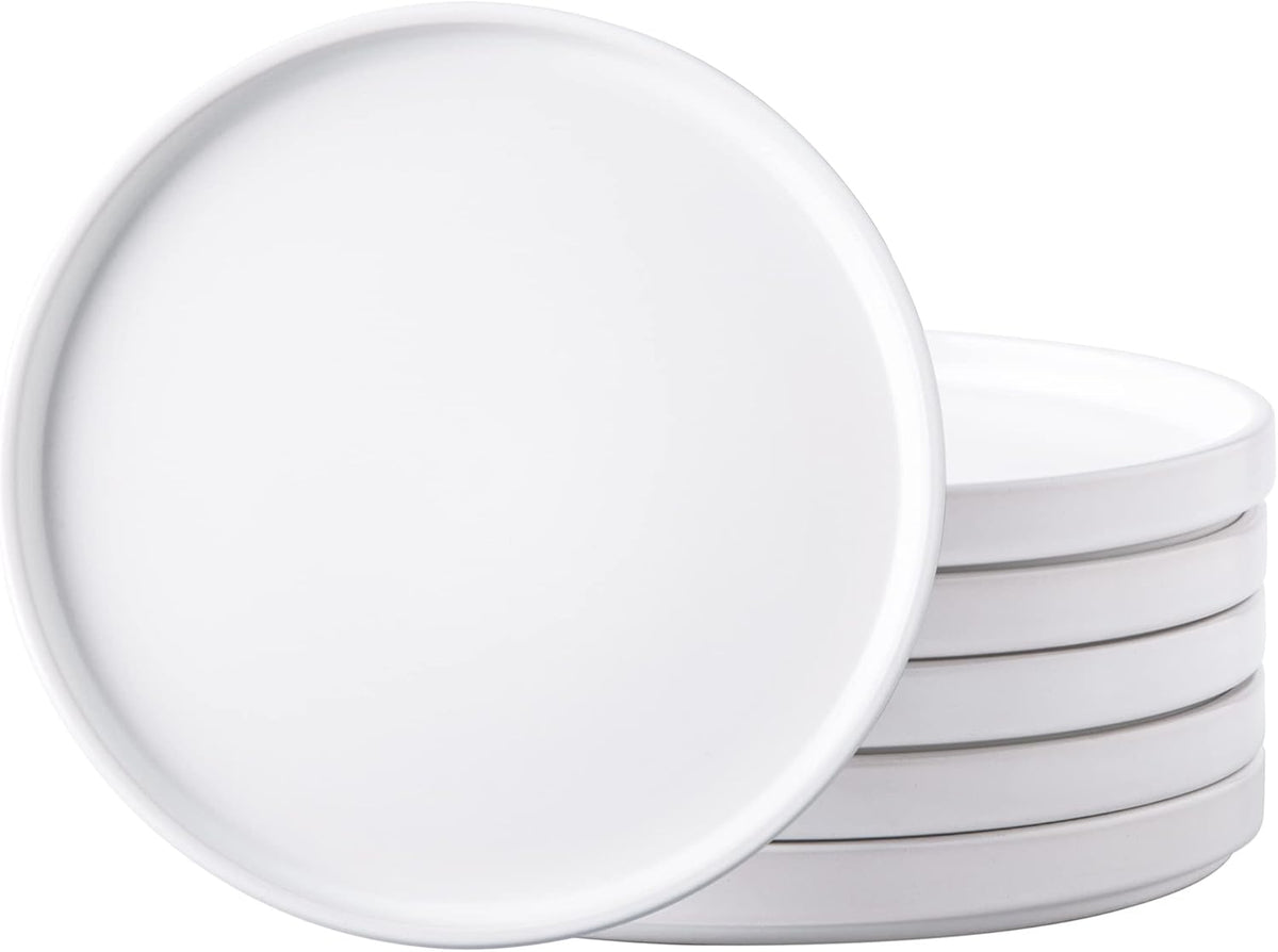 AmorArc Ceramic Dinner Plates Set of 6,10.0 Inch Matte Stoneware Plates Set