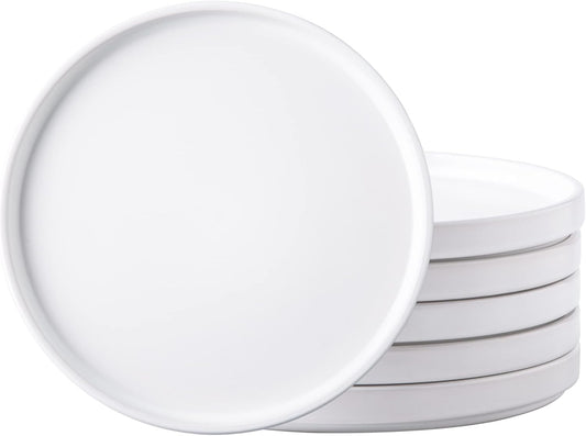 AmorArc Ceramic Dinner Plates Set of 6,10.0 Inch Matte Stoneware Plates Set