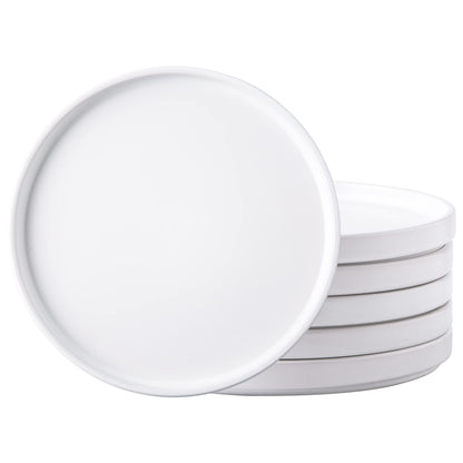 AmorArc Ceramic Dinner Plates Set of 6,10.0 Inch Matte Stoneware Plates Set