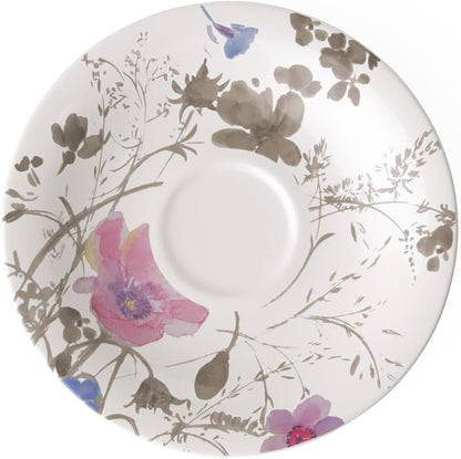 Villeroy & Boch Mariefleur Basic Rim Soup, 9 in, Premium Porcelain, White/Multicolored