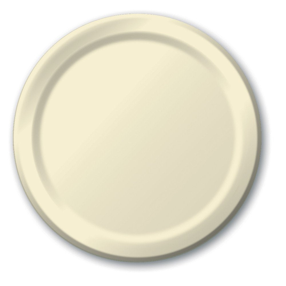 Creative Converting Bermuda Blue Plain Banquet Paper Plates-24pc / 10", (10.25")(24 Pack)