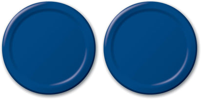 Creative Converting Bermuda Blue Plain Banquet Paper Plates-24pc / 10", (10.25")(24 Pack)