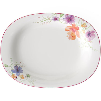 Villeroy & Boch Mariefleur Basic Rim Soup, 9 in, Premium Porcelain, White/Multicolored