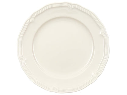 Villeroy & Boch Manoir Collection Pasta Bowl/Soup Plate, Premium Porcelain, Made in Germany, Dishwasher and Microwave Safe, Wide Rim, 9 in Diameter, 10 oz Capacity, Rich, Creamy White